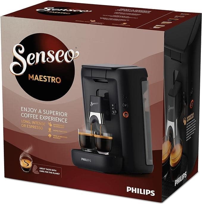 Máquina de Café Pads – Espresso de Calidad, Depósito 1,2L, Función Memo